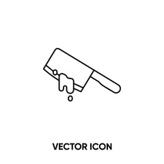 Cleaver vector icon. Modern, simple flat vector illustration for website or mobile app.Butcher knife or halloween symbol, logo illustration. Pixel perfect vector graphics	