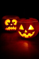 Halloween pumpkins lanterns