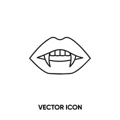 Vampire vector icon. Modern, simple flat vector illustration for website or mobile app.Dracula or halloween symbol, logo illustration. Pixel perfect vector graphics