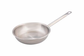 Steel pots on a white background
