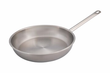 Steel pots on a white background
