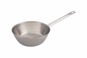 Steel pots on a white background
