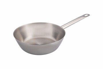 Steel pots on a white background
