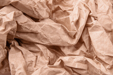 brown crumpled brown paper background