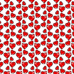 Valentine day, Hearts Seamless Pattern for party, anniversary, birthday. Design for banner, poster, card, invitation and scrapbook 