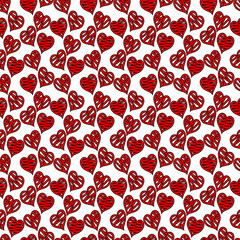 Valentine day, Hearts Seamless Pattern for party, anniversary, birthday. Design for banner, poster, card, invitation and scrapbook 