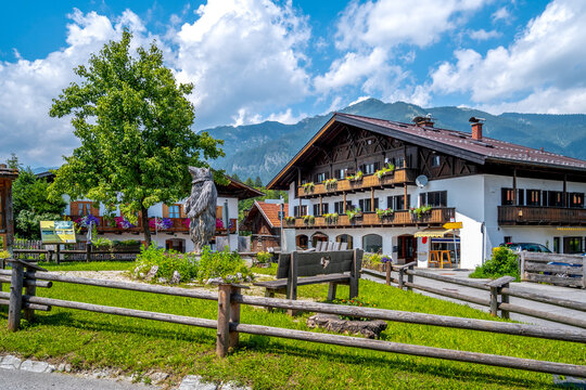 Marktplatz, Grainau, Bayern, Deutschland 