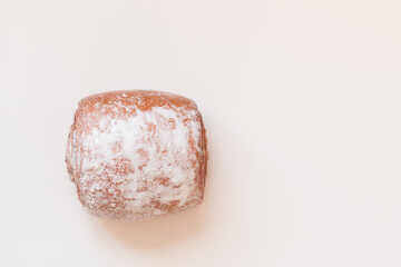 Sweet bun roll swirl, croissant and puff isolated over white background