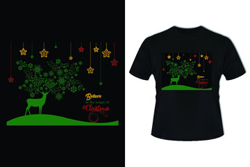 Christmas Eve T-shirt design template