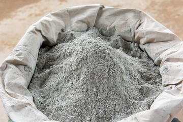 Cement powder in bag package