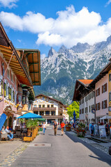 Altstadt, Mittenwald, Karwendel, Bayern, Deutschland 