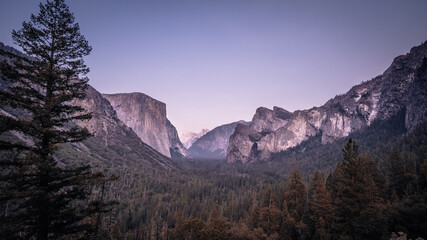 Yosemite National Park, Mountains and Valley view. California, USA