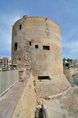 Fototapeta na wymiar Fortifications of the Sardinian city of Alghero 