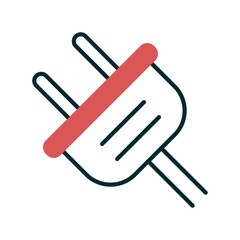 Plug Filled Linear Vector Icon Design