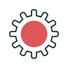 Setting Filled Linear Vector Icon Design