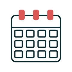 Calender Filled Linear Vector Icon Design