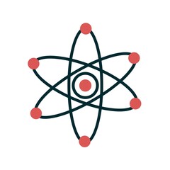 Nucleus Filled Linear Vector Icon Design