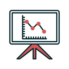 Presentation Filled Linear Vector Icon Design