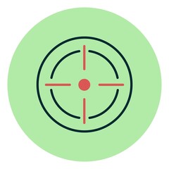 Target Filled Linear Vector Icon Design