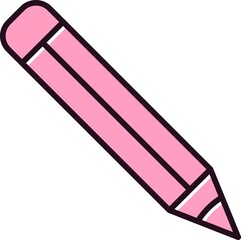 Pencil Filled Linear Vector Icon Design