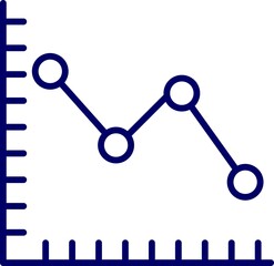 Line Graph Filled Linear Vector Icon Design