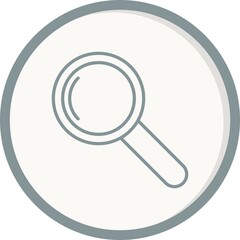 Magnifying Glass Filled Linear Vector Icon Design