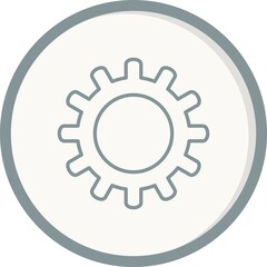 Setting Filled Linear Vector Icon Design