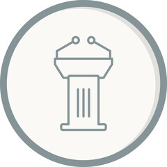 Podium Filled Linear Vector Icon Design