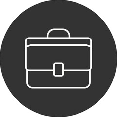 Brief Case Filled Linear Vector Icon Design