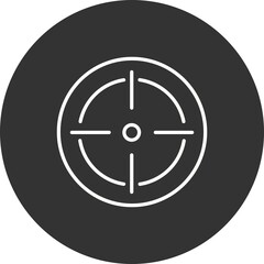 Target Filled Linear Vector Icon Design