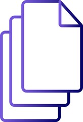 Documents Filled Linear Vector Icon Design