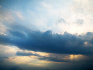 Fototapeta na wymiar Dramatic sky with stormy clouds.