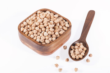 Raw Grains Of Chickpea - Cicer arietinum; Legume With Important Culinary And Nutritional Qualities.