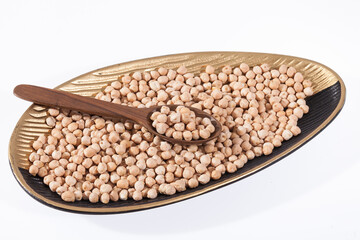 Raw Grains Of Chickpea - Cicer arietinum; Legume With Important Culinary And Nutritional Qualities.