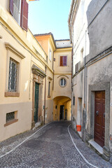 A narrow street of Ripi, a medieval town of Lazio region, Italy.