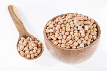 Cicer arietinum - Raw Grains Of Chickpea; Legume With Important Culinary And Nutritional Qualities