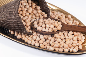 Cicer arietinum - Raw Grains Of Chickpea; Legume With Important Culinary And Nutritional Qualities