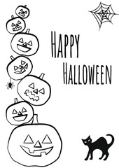 Happy halloween greeting,Halloween background for party invitation