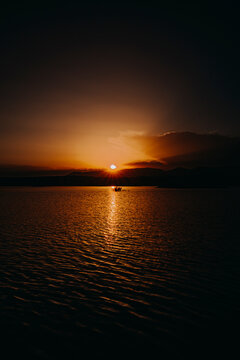 sunset over the sea