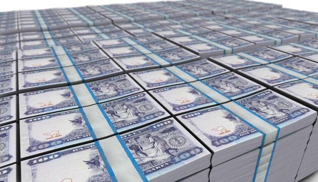 3D Large Stack of Eritrea 100 Nakfa Banknote