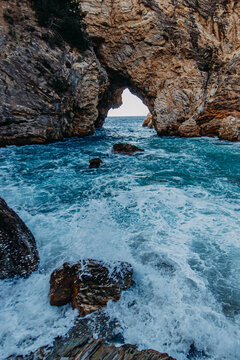 rocks and sea