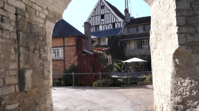 The small city of Chablis. October 2021, France.