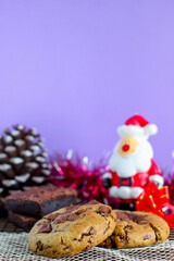 christmas cookies and santa claus