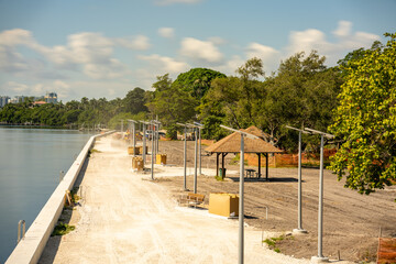 New park construction Miami Brickell by the bay