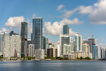 Fototapeta na wymiar Highrise towers Brickell Miami FL