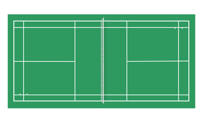 badminton court sports field template top view - obrazy, fototapety, plakaty