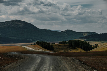 The road from Kosh-Agach to Belyashi village in the Altai Republic