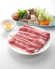 すき焼きイメージ　スタジオ撮影