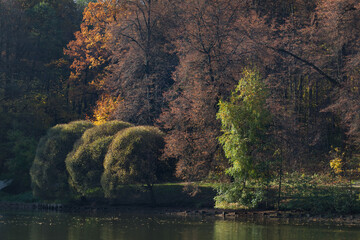 Autumn day in Tsaritsyno Park in Moscow