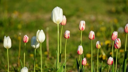 field of tulips